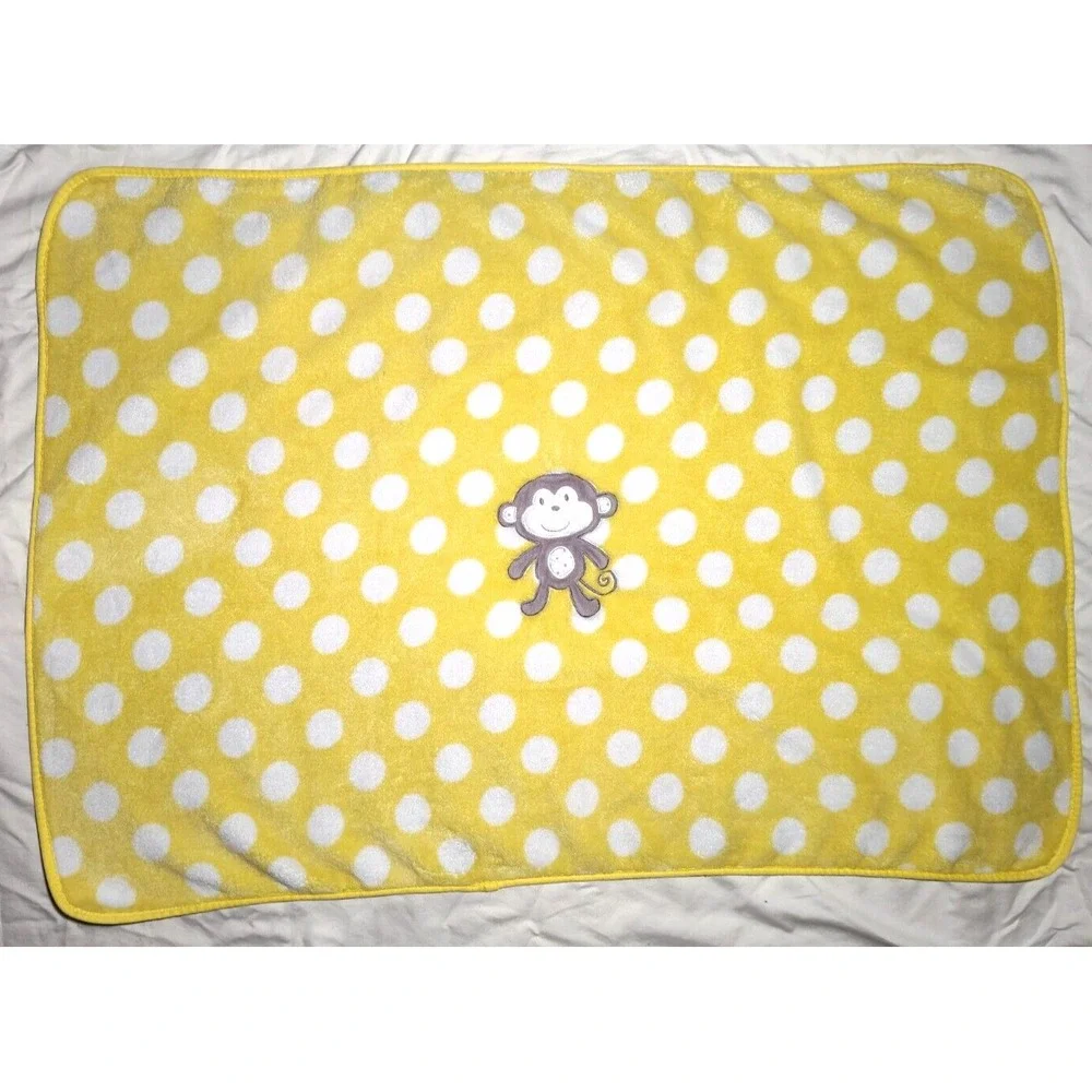 Circo Yellow Monkey Polka Dot Baby Blanket Target‎ Fleece Security Lovey Unisex